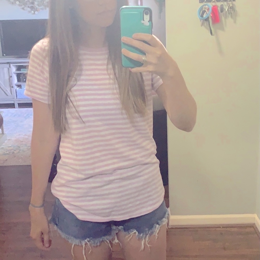 Old Navy Linen Blend striped tee